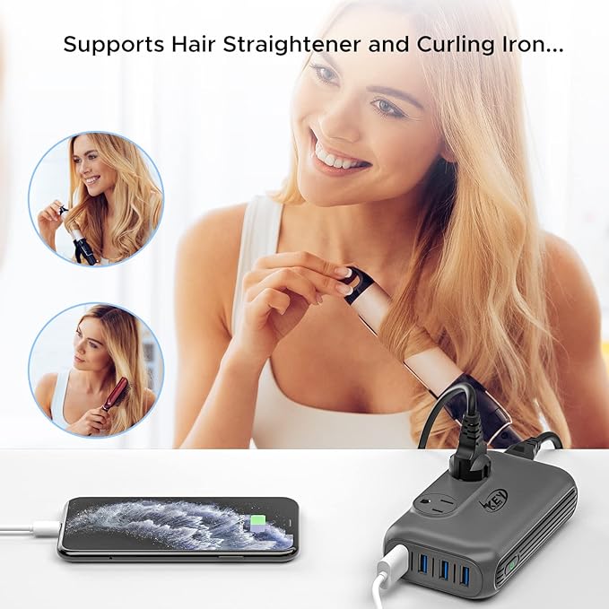 220V to 110V Converter, Key Power 230-Watt Step Down Voltage Converter & Power - Image 2