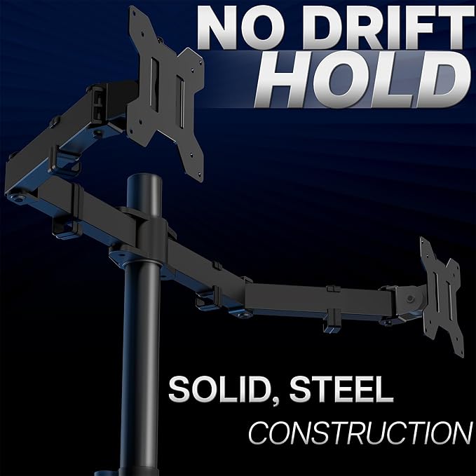 VIVO Dual Monitor Desk Mount, Holds 2 Computer Screens up to 30 inches and - Image 8