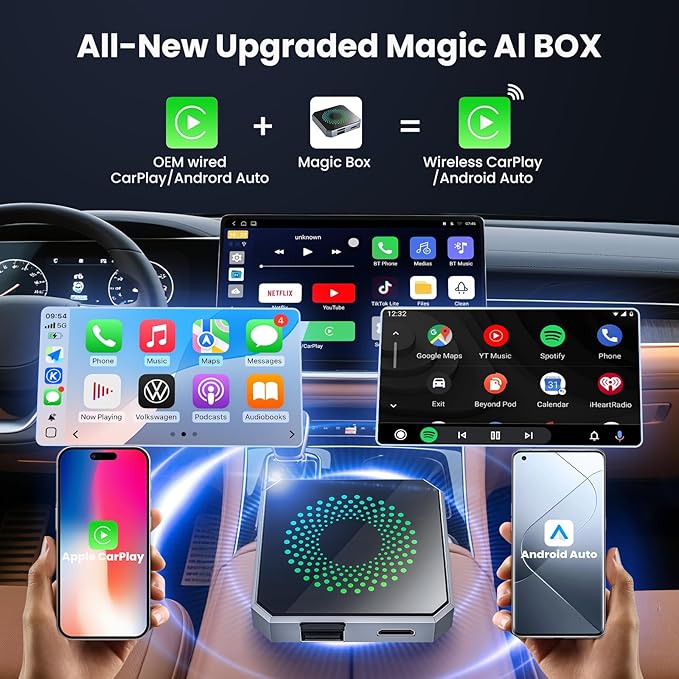 5-in-1 Wireless CarPlay & Android Auto Adapter - Image 2