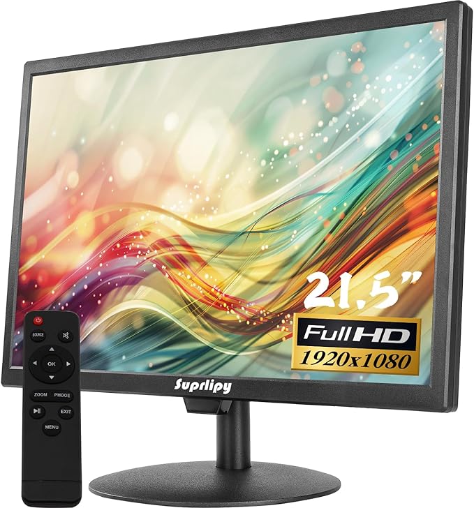 Suprlipy 21.5" FHD Mini LCD Monitor Display Screen 1920x1080 60Hz 16:9 BNC VGA by Unknown