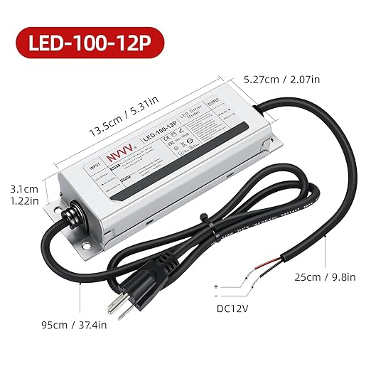 12V LED Driver 100W Waterproof IP68 Power Supply Low Voltage Transformer - Image 3