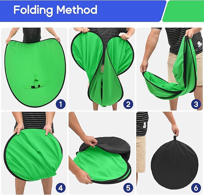 Portable Green Screen Chair, 57 in Greenscreen Backdrop - Image 5