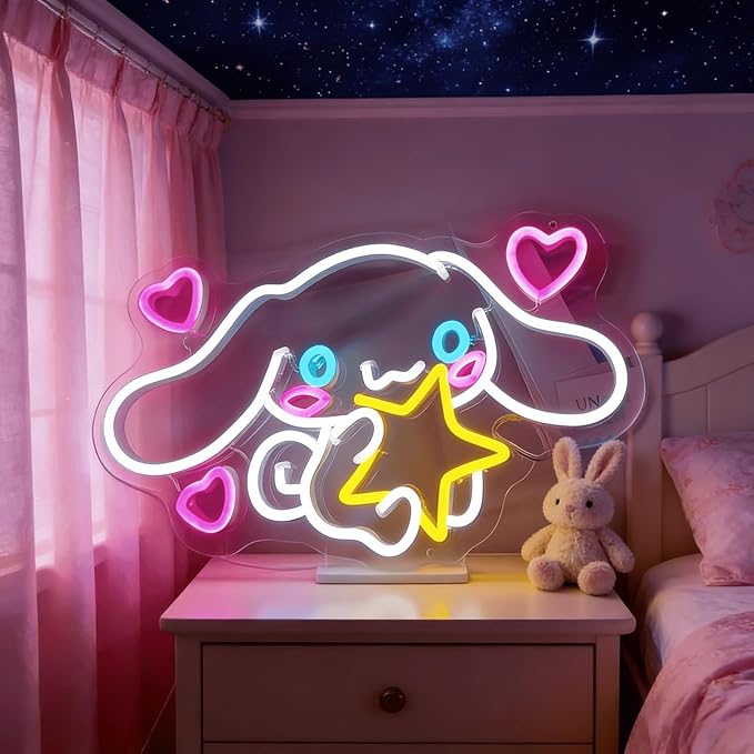 THIIXDAI Cinnamoroll Neon Sign for Room Decor, USB Powered LED Lights - Image 4