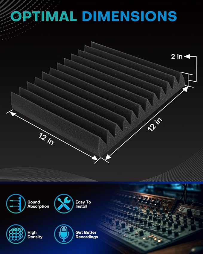 50 Pack Sound Proof Foam Panels - Image 2