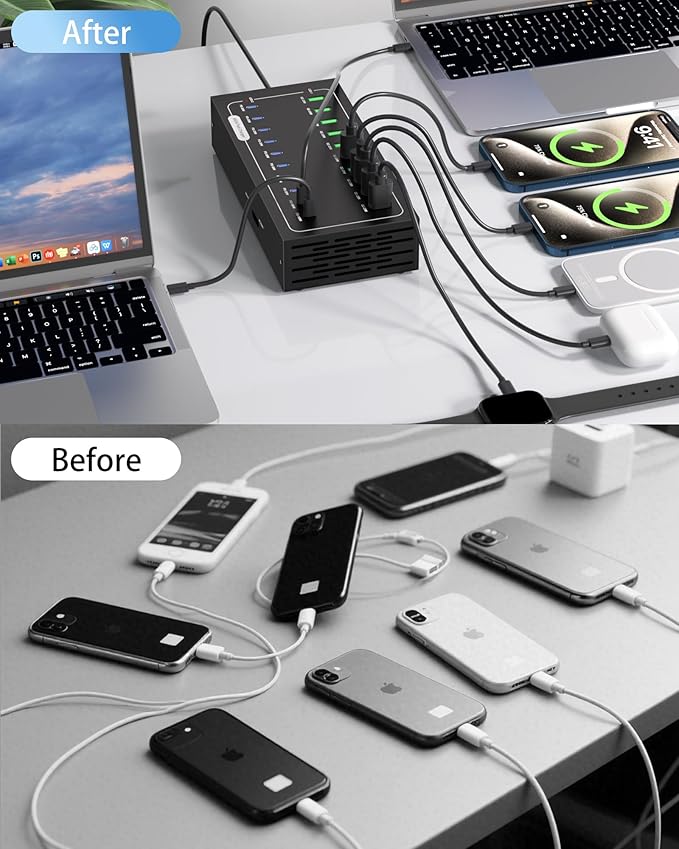 580W USB Charging Station, 20 Port Fast Charging Station - Image 5