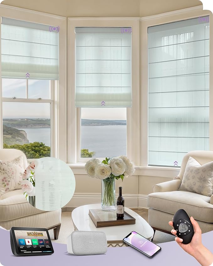 Graywind Smart Natural Roman Shades Compatible by Graywindbeyondshading