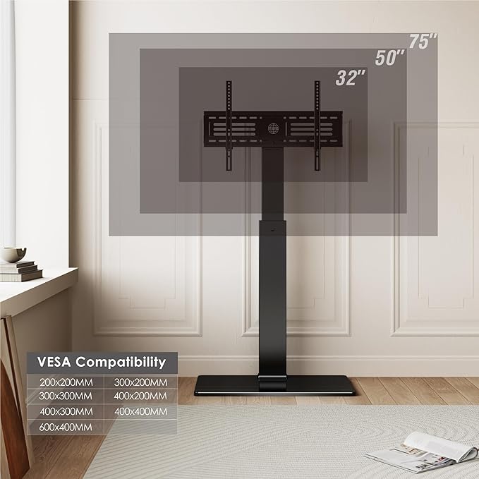FITUEYES Swivel Floor TV Stand - Image 3