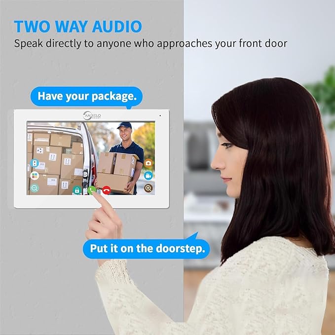Wired Video Door Phone Apartment Intercom System, 7 Inch Touch Monitor - Image 6