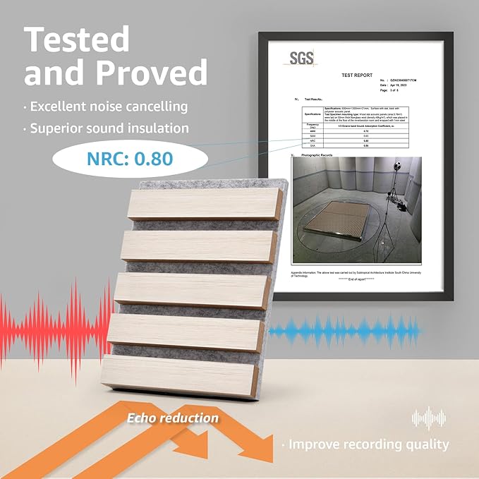 Art3d 2 Wood Slat Acoustic Panels - Image 3