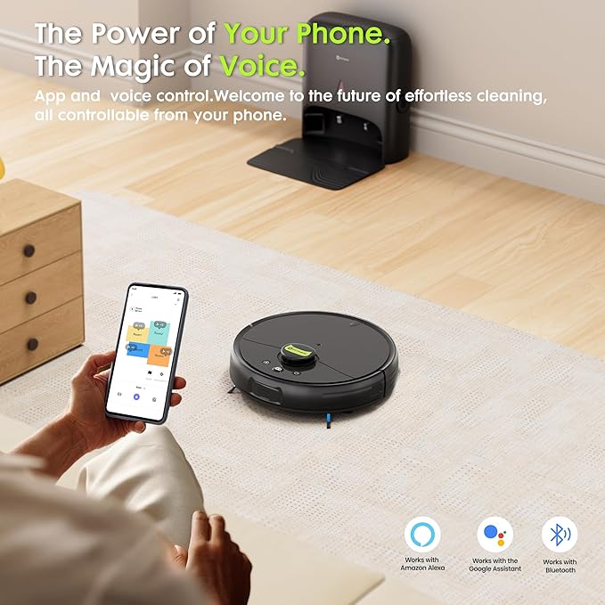 Robot Vacuum and Mop, Pet Hair Tangle-Free Cutter Technology, Max 10, 000Pa - Image 8