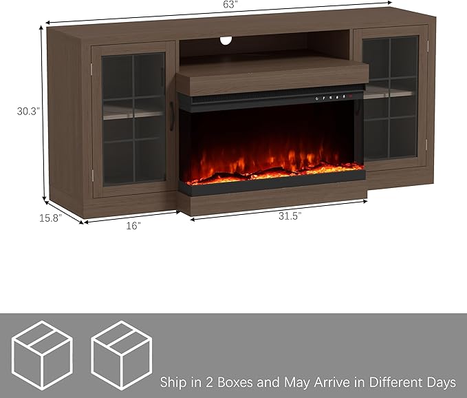 CharaVector 63 inch Fireplace TV Stand - Image 2