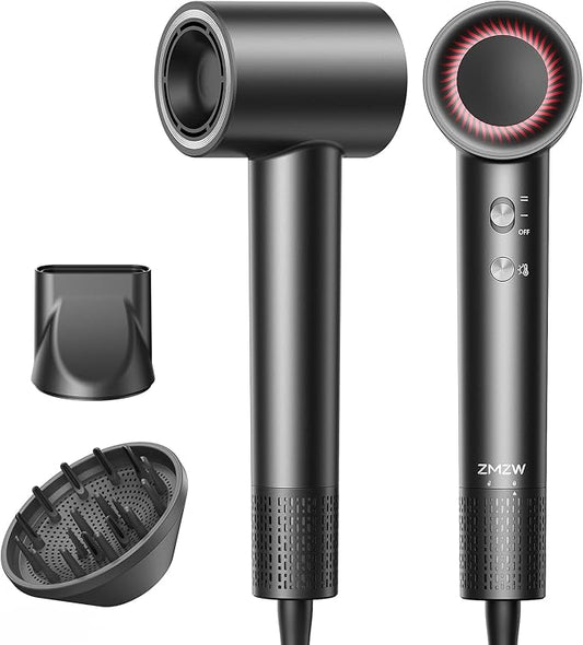 High Speed Hair Dryer 160000 RPM, Professional Ionic Blow Dryer by ZMZW