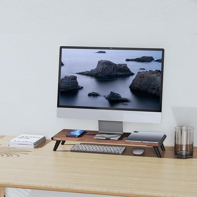 loukin Monitor Stand Riser for Desk, 22.4" x 8.3" Larger Computer Stand for - Image 8