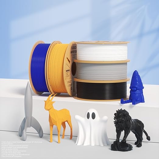 ELEGOO Rapid PLA Plus Filament 1.75mm Black 2KG, PLA+ 3D Printer Filament - Image 4