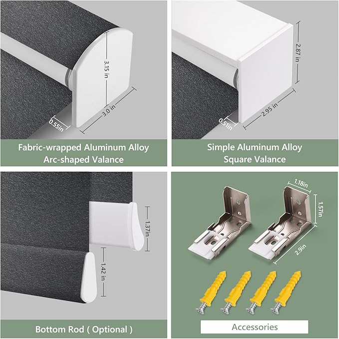Zshine Motorized Blackout Window Blinds Customize Width Remote Control Wireless - Image 5