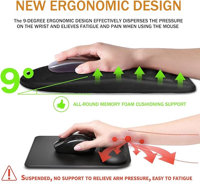 BOCHEERY Ergonomic Mouse Pad Wrist Support, Upgrade Mousepad - Image 5