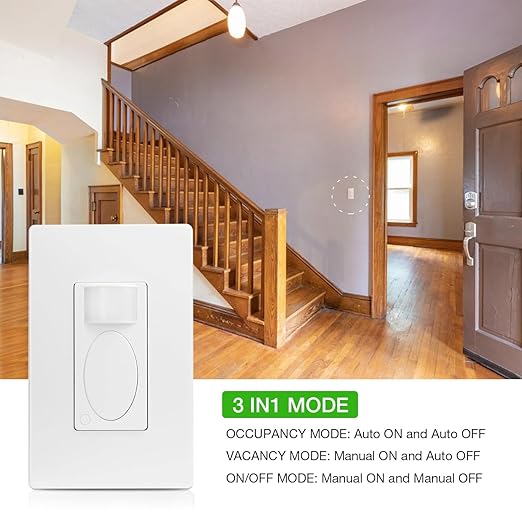 PIR Motion Sensor Light Switch, Occupancy Sensor Switch | 5Amp | Sigle-Pole | - Image 5