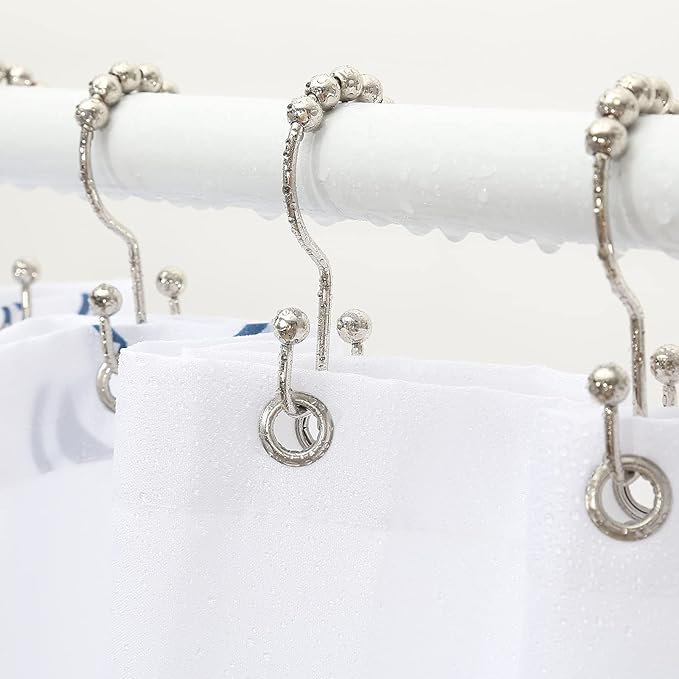 Shower Curtain Hooks, Goowin Shower Curtain Rings, Stainless Steel Shower - Image 2