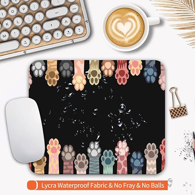 Armanza Square Mouse Pad Cute Cat Claw, Personalized Premium-Textured Custom - Image 3