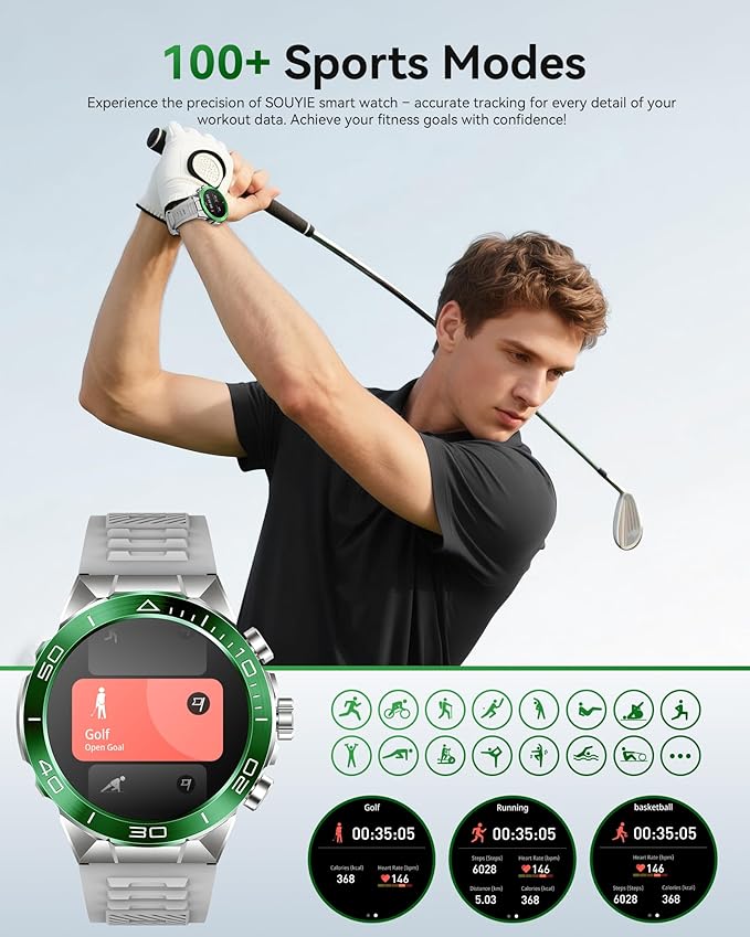 SOUYIE Military Rugged Smart Watch - Image 5