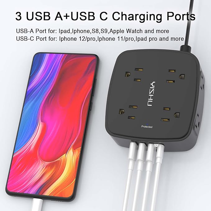 10 Ft Surge Protector Power Strip - Image 3
