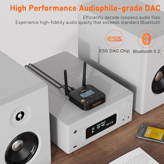 1Mii B06Pro+ Hi-Fi Bluetooth 5.2 Audio Receiver, LDAC Hi-Res Wireless Audio - Image 6