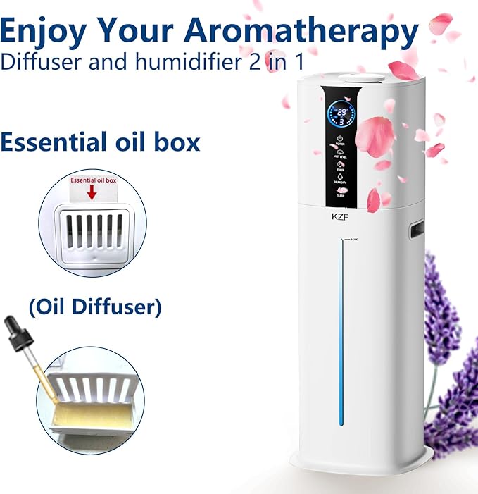9L Smart Humidifiers for Bedroom Large Room, 2.3Gal Cool Mist Top Fill Diffuser - Image 5