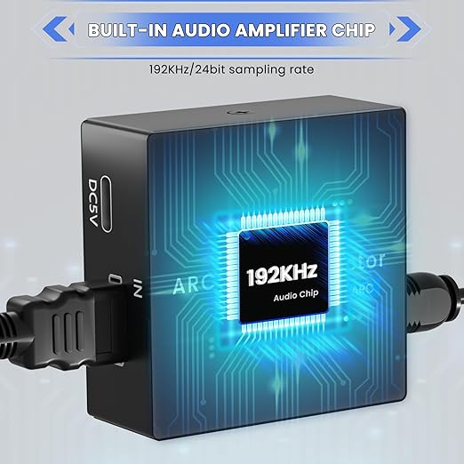 HDMI ARC to Optical Converter, 192KHz ARC to Optical Analog 3.5mm Audio - Image 5