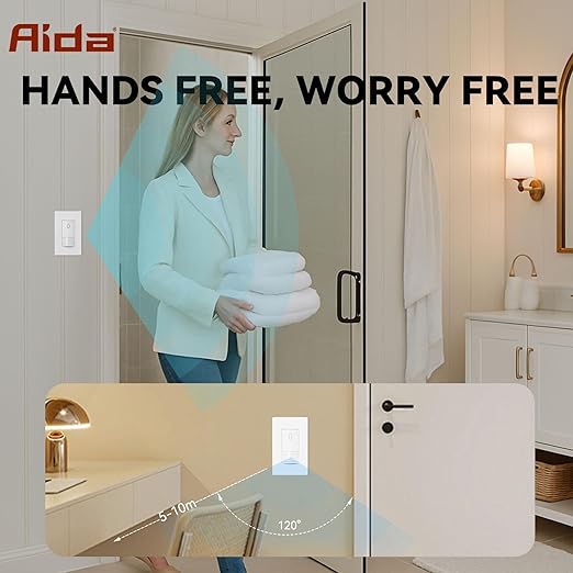 AIDA Single Pole Motion Sensor Light Switch w/Neutral Wire - Image 7