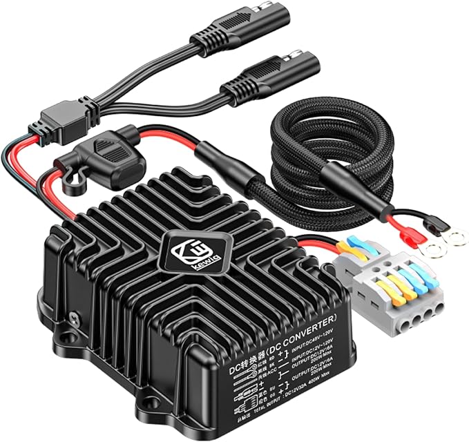 Kewig 400W 32A 12V Golf Cart 48V-120V to 12V Converter Voltage Regulator by KEWIG