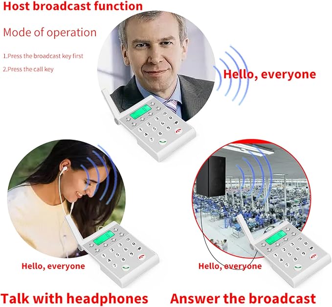 Eujgoov 1000m Distance Wireless Intercom Phone Hands Intercom System - Image 5