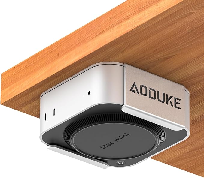 AODUKE Aluminum Alloy Mac mini M4 Under Table Bracket, 2024 Mac mini M4 Pro by AODUKE