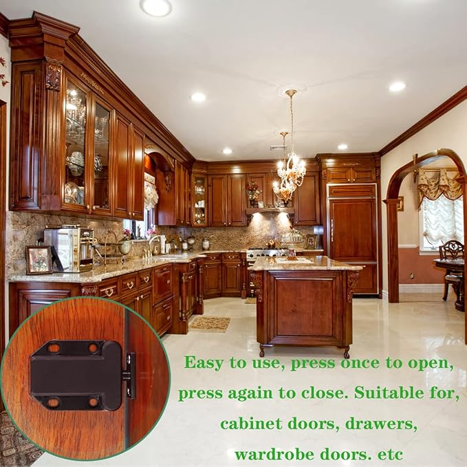 Cabinets Push Latch Cabinet & Furniture Door Catches Cabinet Latch Rebound - Image 2