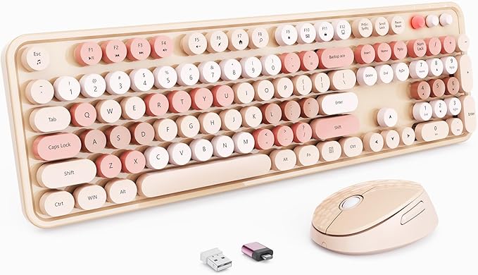 Wireless Keyboard and Mouse, Full-Size Typewriter Keyboard by Unknown