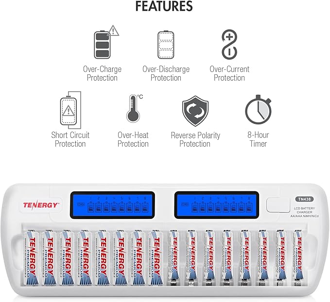Tenergy TN438 16 Bay Battery Charger - Image 4