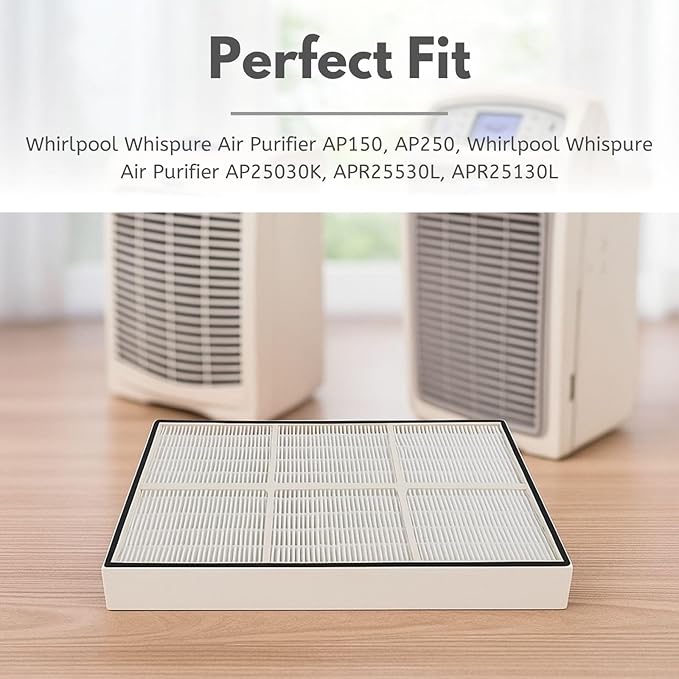 Nispira HEPA Filter with 4 Pre-Carbon Filters Compatible with Whirlpool - Image 3