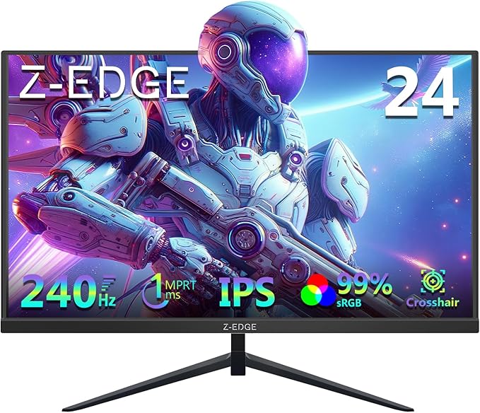 Z-Edge 24 inch 240Hz 165Hz Gaming Monitor, FHD 1080p, MPRT 1ms, IPS Monitor by ZZ-EDGE