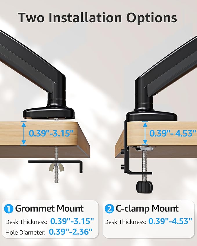 MOUNTUP Single Monitor Desk Mount Holds Screen up to 32 inch, Height Adjustable - Image 6