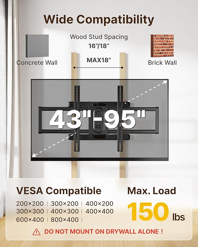 monTEK Full Motion TV Wall Mount - Image 2