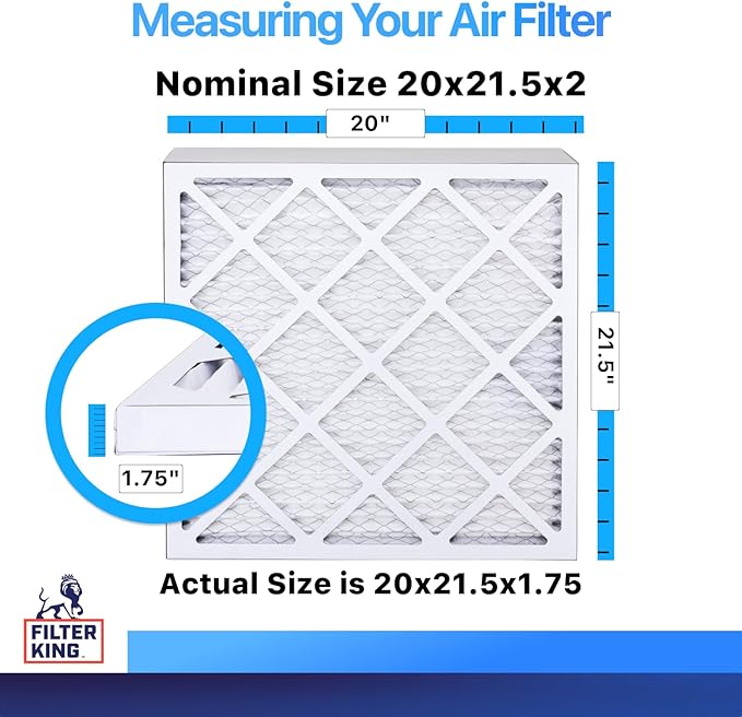 Filter King 20x21.5x2 Air Filter | 4-PACK | MERV 8 HVAC Pleated A/C Furnace - Image 2