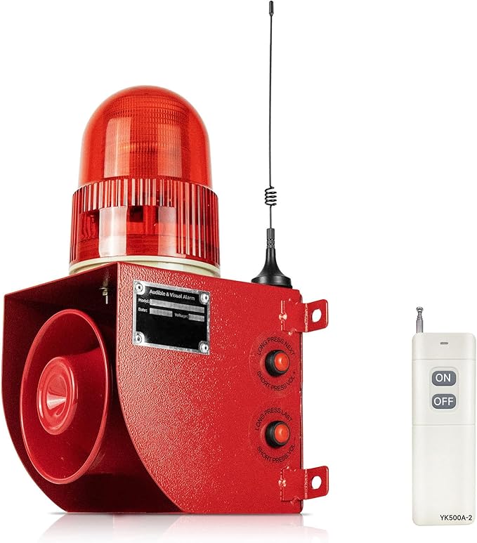 EOKHEOY Outdoor Security Siren Alarm 1.24 Mile Range Wireless 120dB Loud by EOKHEOY