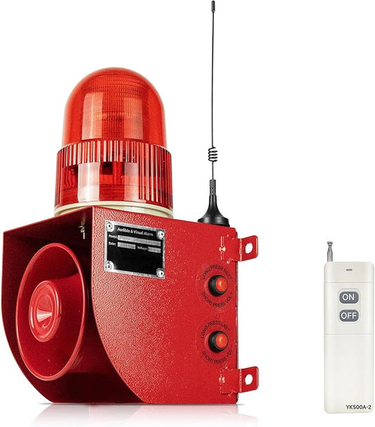 EOKHEOY Outdoor Security Siren Alarm 1.24 Mile Range Wireless 120dB Loud by EOKHEOY