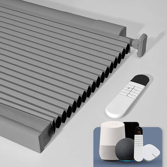 Boolegon No Drill Motorized Cellular Blinds by Boolegon