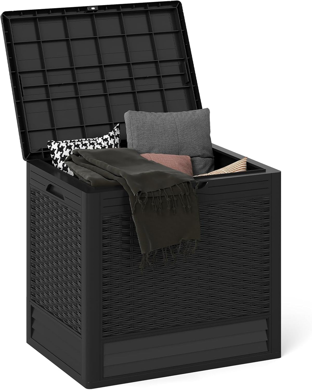 tangkula 25 gallon waterproof outdoor storage box with, main product view