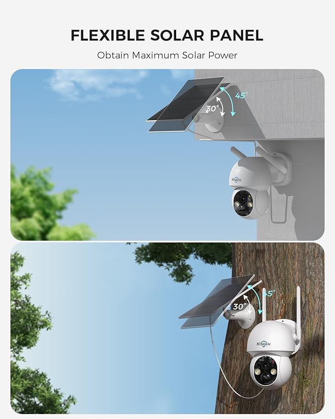 Hiseeu Solar Camera Wireless Outdoor, Home Security Camera System, 2.4G & 5G - Image 6