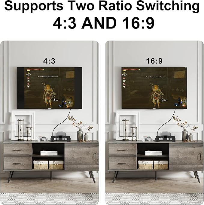 Arector N64 to HDMI Converter, HDMI Converter Supports 4:3/16:9 Ratio Conversion - Image 3