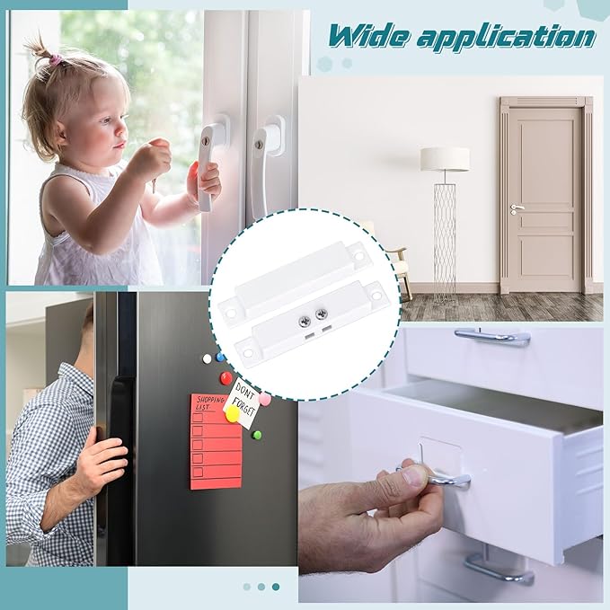 Tellegloww 20 Sets NC Wired Surface Mounted Alarm Magnetic Door Contact Sensor - Image 6