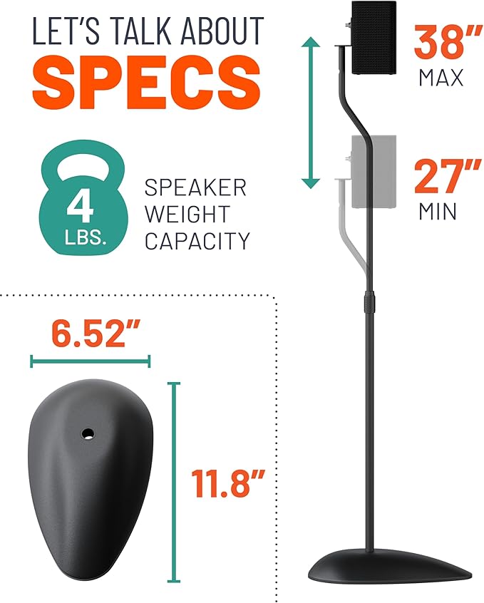 ECHOGEAR Universal Speaker Stands - Image 7