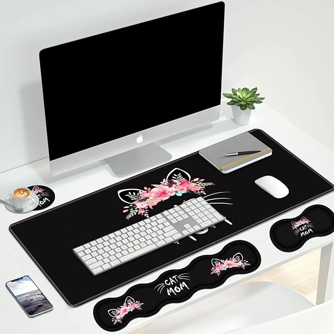 4 in 1 Ergonomic Keyboard Wrist Rest & Mouse Pad Wrist Rest Set, Large XXL - Image 7