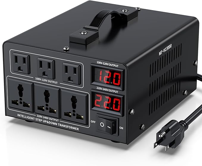3000W Voltage Converter Transformer Step Up/Down Converter 110/120 Volt by JlouneoTravelMakeupBag